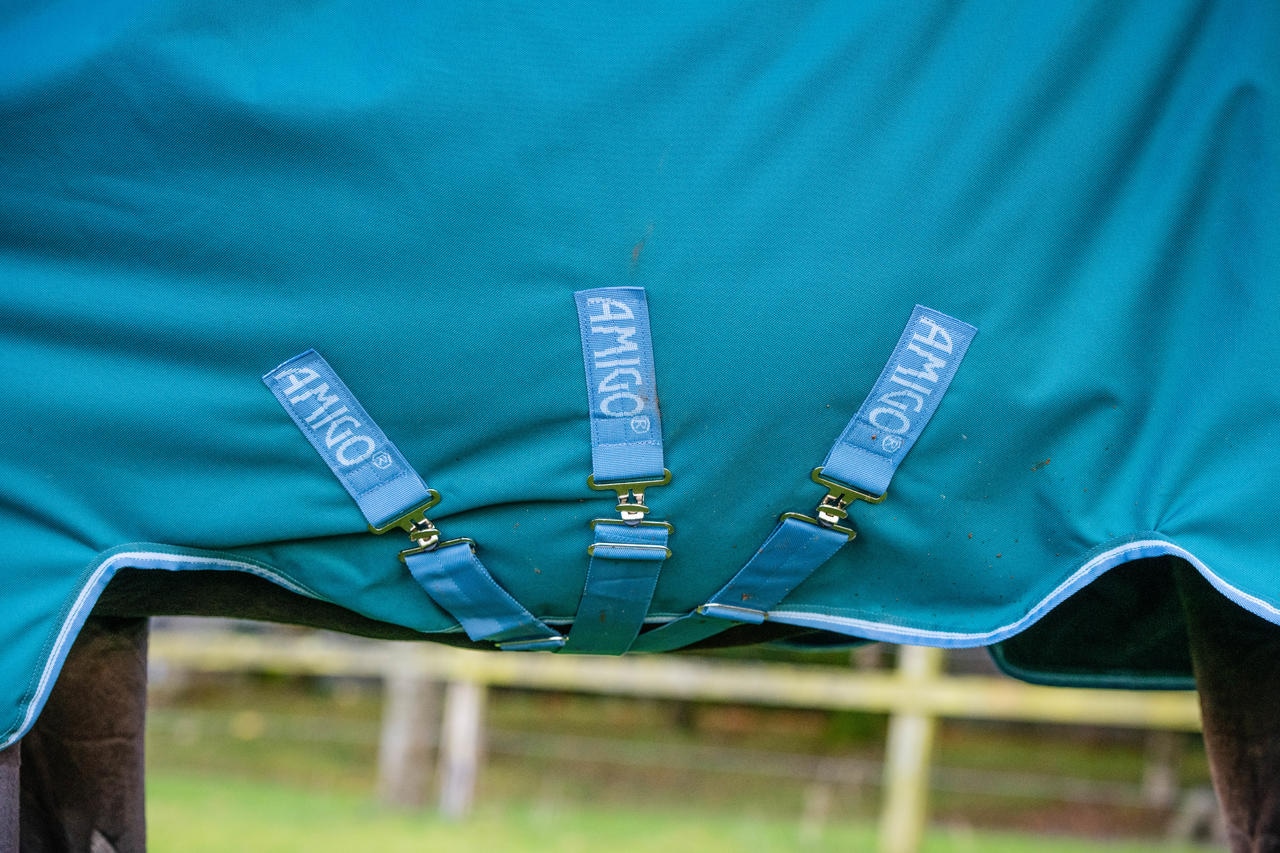 Horseware Amigo Bravo 12 Plus Medium con collo blu navy